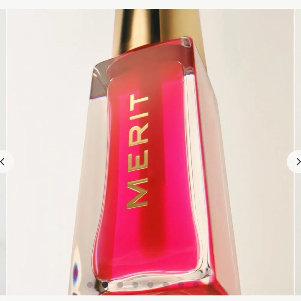 Merit LES DEUX Shade Slick Lip Gelee Gloss in Pink - Hydrating Sheer Shine